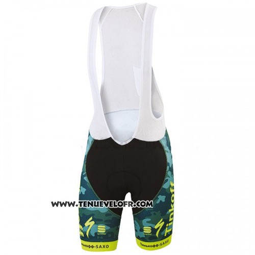 2016 Maillot Ciclismo Tinkoff Saxo Bank Jaune et Vert Manches Courtes et Cuissard